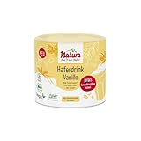 NATURA Bio Haferdrink Pulver mit echter Vanille und aktiven Milchsäurebakterien - Haferdrink Pulver 100% ohne Zucker Zusatz, glutenfrei, vegan - Instant Haferpulver 300 g für ca. 3 Liter