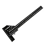 Ticfox Multi-Gleit-Tiefenmesser Aluminiumlegierung T-Quadrat-Lineal Holzbearbeitung Anreißer Messwerkzeuge