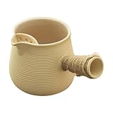 Qianly Keramik-Teekanne mit Seil umwickeltem Griff, Teebereiter, Wasserkocher, Tee-Ei für Picknick, 600 ml