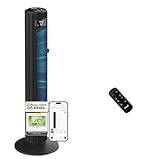 Levoit-7,9m/s Smart APP Turmventilator Leise-Ventilator für Schlafzimmer-Tower Fan mit Fernbedienung-12 Geschwindigkeiten 4 Modi 12Std Oszillierender Säulenventilator mit Sensor App Sprachsteuerung
