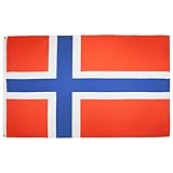 AZ FLAG Flagge NORWEGEN 150x90cm - NORWEGISCHE Fahne 90 x 150 cm feiner Polyester - flaggen