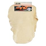 Airlab Auto Ledertuch Fensterleder Echt Leder 70x50 cm, Premium Autoleder Trockentuch für Autopflege, Streifenfrei & Ultra Saugfähig