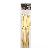 Grenzüberschreitende Edelstahl Besteckset PVC Tasche kleine Taille 6 Stück Gold Supermarkt Western Steak Bestecklöffel / 295 (Color : Dinner knife 6PCS (golden))