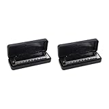 Mundharmonika mit 10 Löchern für C Blues Rock Folk Mundharmonikas Silv Musikinstrumente Klavierinstrumente Zubehör Gitarrenteile und akustische Anfänger Erwachsene Sport Entertainment Gitarren