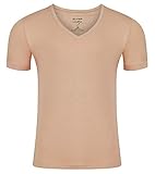 OLYMP Herren Unterzieh-T-Shirt Kurzarm, Level 5 Body Fit, tiefer V-Ausschnitt, Caramel (L)