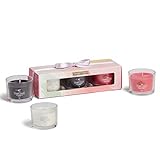 Yankee Candle Black Cherry Duftkerze, Sojawachs, 3 Votivkerzen 2, Gift Set, 3