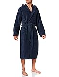 Schiesser Herren Bademantel mit Kapuze, Blau (815-navy), M