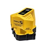 STABILA Bodenlinien-Laser FLS 90, exakter 90-Grad-Winkel am Boden, Reichweite Laserlinie 15 m, Schutzklasse IP 54, Umsteck-Sockel, Zielplatte, Tasche