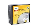 Philips CD-R Rohlinge (700 MB Data/ 80 Minuten, 52x High Speed Aufnahme, 10er Slim Case)