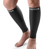 CAMBIVO Wadenbandage, Kompressionsstrümpfe Damen Herren 2 Paare, Waden Kompression, Stützstrümpfe, Compression Socks, Waden Beinlinge für Sport, Fussball, Laufen,Schwellung, Erholung