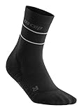 CEP – REFLECTIVE COMPRESSION MID CUT SOCKS für Damen | Reflektierende Laufsocken in schwarz | Größe III