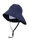 crazy4sailing Unisex Südwester Storm atmungsaktiv Regenhut Krempe wasserdicht, Farbe:Navy, Größe:XL