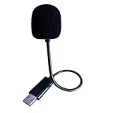 MICMXMO USB Mikrofon für PC Laptop PS5 PS4, Omnidirektionaler Kondensator Mikrofon mit 360° Verstellbar Flexiblem Schwanenhals Mic für Aufnahme, Online-Chat, Spiele, YouTube und Skype,10 inch