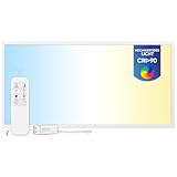 LECOM LED Panel 120x60 Dimmbar - Deckenleuchte 60 W mit Fernbedienung CCT CRI 90 Flach Einbauleuchte für Rasterdecke Odenwalddecke Rechteckig