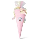 iZoeL Einschulung Geschwister Schultüte Jungen Große Zuckertüte Geschenktüte Schule Schultüte Füllung Kleine Zuckertüte Schultüten für Schüler Studenten Rosa