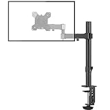 Bracwiser Monitor Halterung, Arm für 13-32 Zoll LCD LED Bildschirme bis 10kg, Höhenverstellbar Bildschirmhalterung, 2 Montageoptionen, VESA 75x75/100x100, 1 Monitor (MD7421)