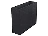 EDA - Loft XL Volcania 63 l - Dekor Steinoptik - doppelwandig - Wasserauffangzone - 99 x 29 x 78 cm - Anthrazitgrau