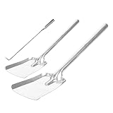 Angoily 3 Stück Teiliges Kaminwerkzeug Dickem Stahl mit Kamin-schaufel Groß und Klein Sowie Feuerhaken Robustes Leichtes und Tragbares Zubehör für Holzofen Garten-feuerstelle und
