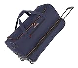 Travelite Trolley Reisetasche mit Rollen groß, erweiterbares Volumen, Basics, Weichgepäck Rolltasche mit Dehnfalte, 70 cm, 98-119 Liter