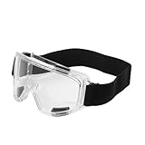 TENYELE Schutzbrille, klare Gläser, beschlagfrei, elastisches Band, über Glas, kratzfest, Augenschutz, stoßfest, vollständige Dichtung, staubdicht