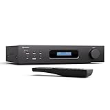 Auna Art22 Verstärker HiFi Stereo Mit Bluetooth & DAB+ Radio – 2x60 W, Optische & Koaxiale Eingänge, FM-Tuner, CD/DVD-Wiedergabe, Fernbedienung, Kompaktes Design, Schwarz