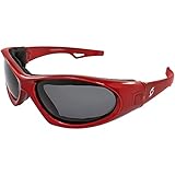 Hurricane Eyewear Kategorie 5 Jet Ski Wassersport Schwimmende rote Brille Austauschbare Sonnenbrille zu Brille mit polarisiertem Rauchglas, Rot, Erwachsene