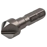 wolfcraft Kegelsenker - 2582000 - Sechskant-Schaft - Für das Senken von Bohrlöchern für bündige Verschraubungen in Holz Kunststoff NE-Metall