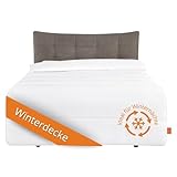 sleepling Energiespardecke Bettdecke 135x200, Ultra warme Winterdecke mit 1.685 gr. Füllgewicht, Winterbettdecke extra warm,100% Mikrofaser, Ökotex, 60 Grad waschbar
