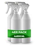 getfary Sprühflasche 500ml 4er Set - Sprühflaschen mit hoher Chemikalienbeständigkeit für viele Anwendungsbereiche