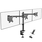 PUTORSEN Monitor Tischhalterung für 3 Monitore 13'-27' LCD LED TV Bildschirme Flachbildschirm, Belastbarkeit: 7 kg/pro Monitor, neigbar 180°, schwenkbar 360°, höhenverstellbar