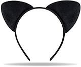 Hatstar Katzenohren Haarreif | Cat Ears Headband | Kopfschmuck für Damen, Frauen, Mädchen | Katzen Kostüm Halloween | Haarschmuck Deko Accessoire zu Karneval, Fasching und Weihnachten