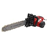 AOOUNGM Elektro-Kettensäge 2000W mit 16 Zoll Führungsschiene, Elektrische Kettensäge autom. Kettenschmierung mit Alu-Getriebe, Chainsaw Effizientes Holzsägen, Motorsäge Kabelgebunden