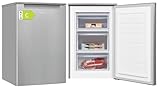 exquisit Gefrierschrank freistehend Silber 87 L EEK: C Eisschrank 54,5cm breit