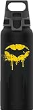 SIGG - Alu Trinkflasche - WMB Pathfinder Batman - Klimaneutral Zertifiziert - Für Kohlensäurehaltige Getränke Geeignet - Auslaufsicher - Federleicht - BPA-frei - Black mit Aufdruck - 1L
