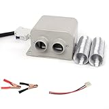 URPIZY KFZ Heizlüfter 12V 400W Windschutzscheiben Entfroster Auto Scheibenwärmer Defogger Mit Doppelöffnung Schnelle Erwärmung Metallgehäuse(12V 400W)