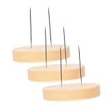 Vaguelly 3 Satz Teiliges Holzsockel Puppenständer für Needle Felting und DIY Doll Display Multifunktionaler Halter für Häkelpuppen Filzpuppen und Actionfiguren Dekoratives Puppenrack