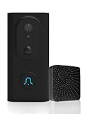 SOREX Senso Türsprechanlage - WLAN-Gegensprechanlage mit Kamera - Kabellos, mit Batterie - Inkl. App, kompatibel mit Google Home & Amazon Alexa - Einfache Montage, wasserdicht (Schwarz)