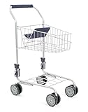 Bayer Chic 2000 760 50 Einkaufswagen aus Metall mit integriertem Puppensitz, tolle Ergänzung zum Kaufladen, Navy Blue