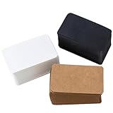 OATIPHO 300 Stück Grußkarten Selbstgemacht Blanko Notizkarten aus Papier In Weiß Kraftpapier Schwarz Praktische Schreibwaren für Büro Schule Notizen