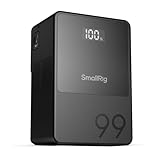 SMALLRIG VB99 Mini V Mount Akku, 6700mAh 99Wh 14.8V mit OLED Screen, V Mount Battery für Fotografen und Filmemacher, Unterstützt 65W PD USB-C Schnellladung, D-TAP, USB-A, DC-Anschlüsse Schwarz - 3580B