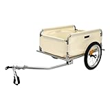 Fahrradanhänger Transportanhänger Fahrrad Lastenanhänger mit 110.23 lbs Volumen Klappbar Handwagen mit Schiebebügel