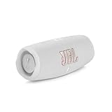 JBL Charge 5 Bluetooth-Lautsprecher - Weiß – Wasserfeste, portable Boombox mit integrierter Powerbank – Eine Akku-Ladung für bis zu 20 Stunden kabellosen Musikgenuss