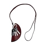 Leder-Brustbeutel – 11 x 4,5 cm, Leder-Schlüsseltasche, Mini-Neckholder-Tasche, hergestellt in einer einzigartigen halbrunden Form, entworfen, um Aufmerksamkeit zu erregen und Ihre Individualität