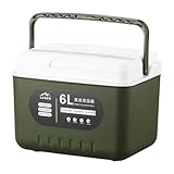 Kühlbox 6 L Eisbox Mit Großem Fassungsvermögen Tragbarer Thermobox Outdoor Kühltasche Isolierbox Warmhaltebox wasserdichte Mobile Kühlbox Für Camping Picknick Oder Festivals