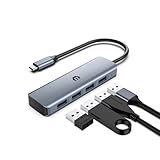 USB C Daten Hub, 4 Port USB 3.2 Hub, mit 50 cm verlängertem Kabel, USB C Splitter Multiport Daten Hub Adapter 10 Gbit/s für MacBook/Surface/Dell/iPad/Steam Deck