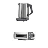 Ninja Wasserkocher Edelstahl Perfect Temperature, 1,7L, LED-Anzeige, KT201EU + Ninja Foodi 3-in-1 Toaster, Elektrogrill mit Deckel, Panini-Presse mit Flip-Design, Edelstahl, ST202EU