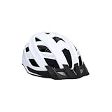 FISCHER Erwachsene Fahrradhelm, Radhelm, Cityhelm Urban Plus Atlanta, S/M, 52-59cm, weiß, mit integriertem LED-Rücklicht