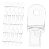 ARTSEWPLY 50 Stück Transparente Kunststoff Blind Wand Haken Vorhangstangen Zubehör für Jalousien und Vorhänge Einfache Montage Vielseitig Einsetzbar für Bad Küche und Wohnräume