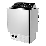 SHZICMY Elektrischer Saunaofen, 9 kW 0–110 °C Wandmontage Saunaheizung für drinnen & draußen mit 3-Stunden-Timer, für 8–12 m³