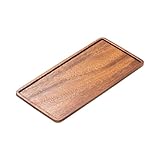 TOYANDONA Walnuss Holztablett Multifunktionales Teetablett Kompakt Leicht Praktische Schmuckschale für Haushalt Bürodekoration